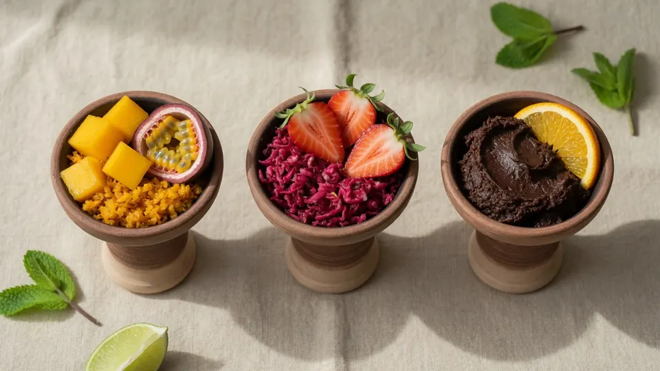 Three flavor families: tropical, berry, and dessert