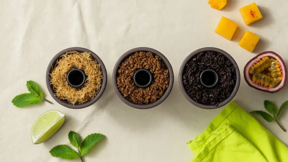Drei Bowls mit unterschiedlicher Tabakdichte und Stärke