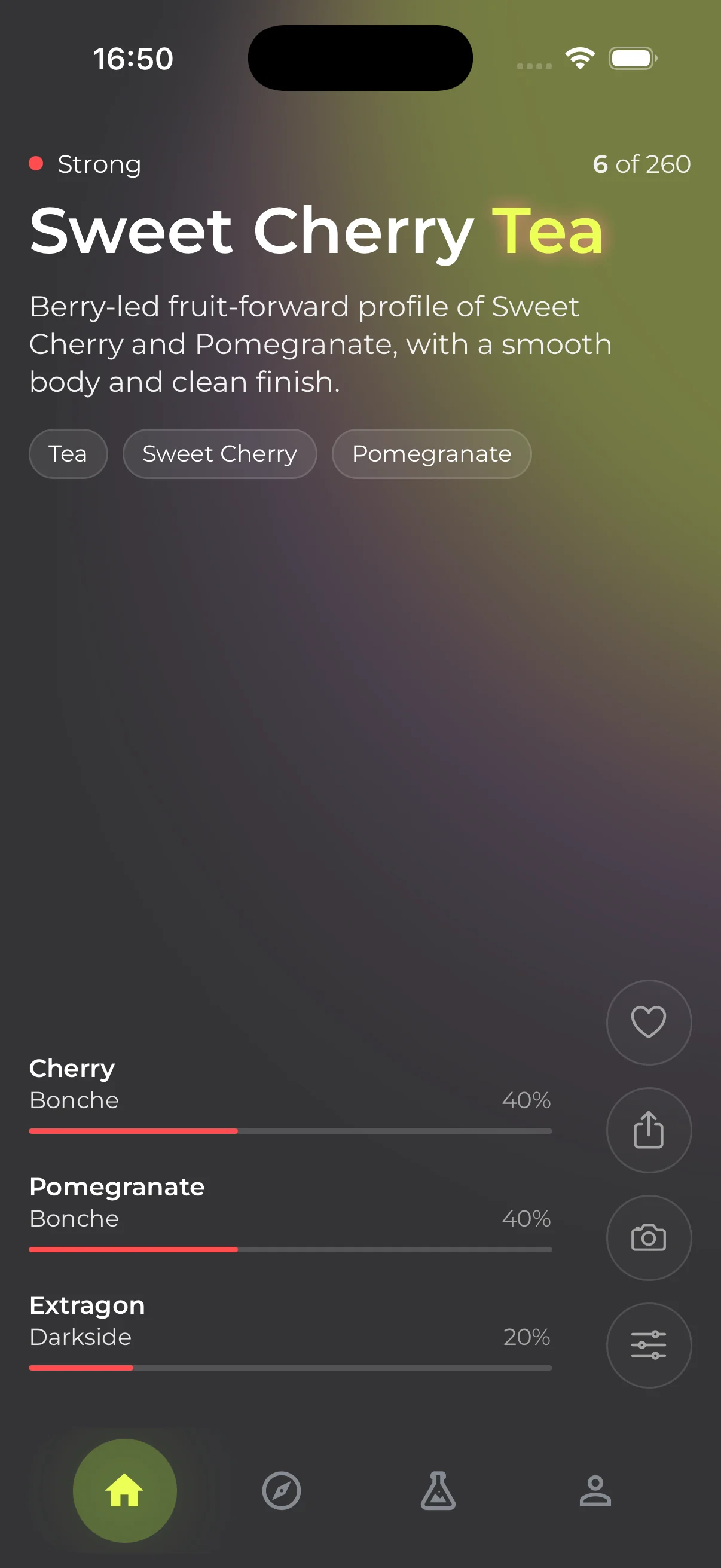 Mixly home screen with a mix card